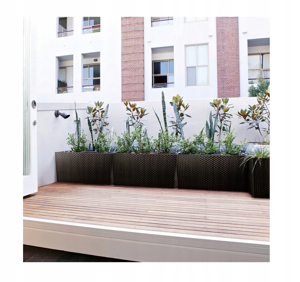 DONICZKA DONICA RATTAN SKRZYNKA OGRODOWA + WKŁAD Materiał wykonania tworzywo sztuczne