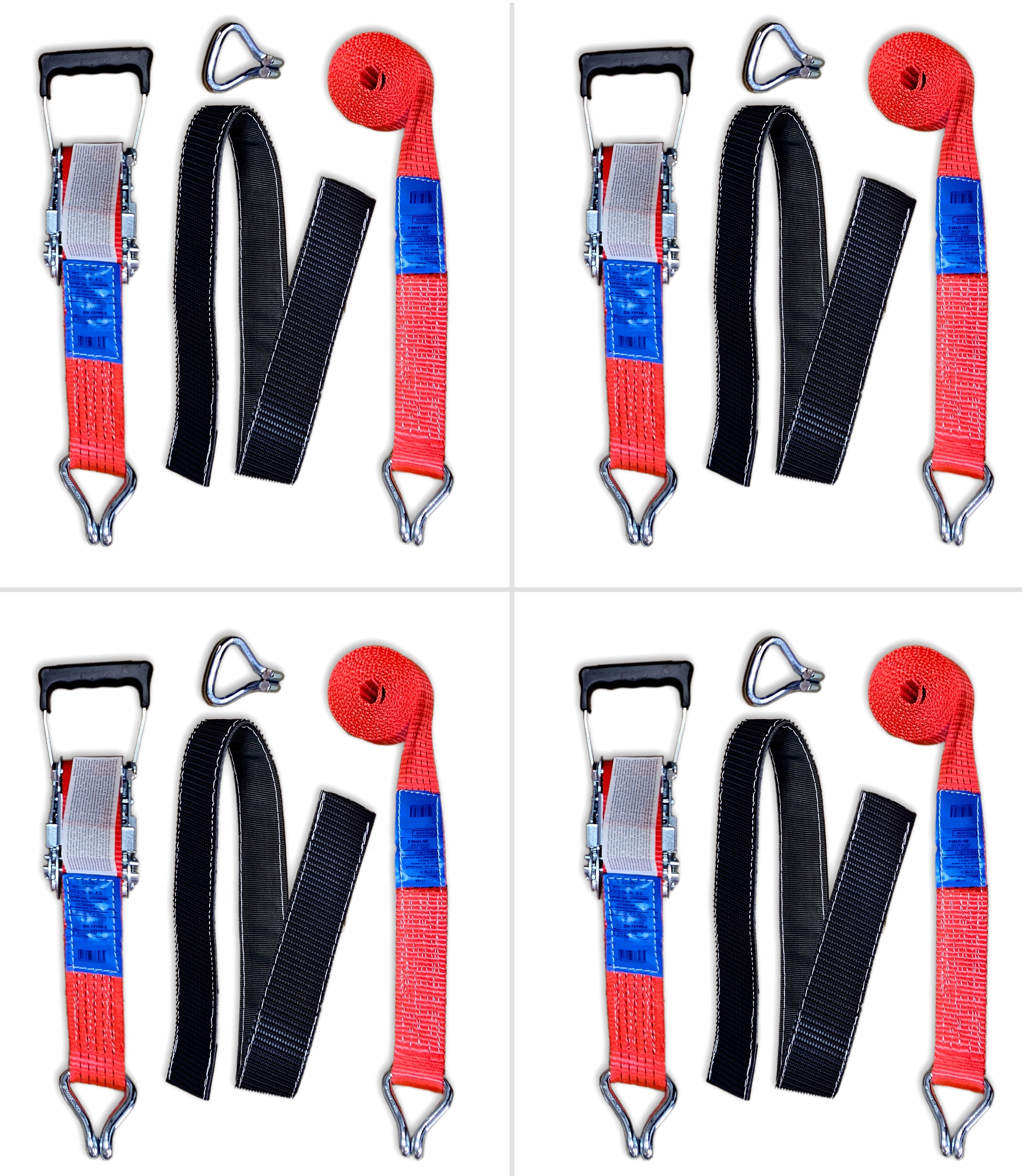 Set Přepravní pásy pro odtahový vůz 50 mm 3 m Originál Certikat VDI 2025 Atest