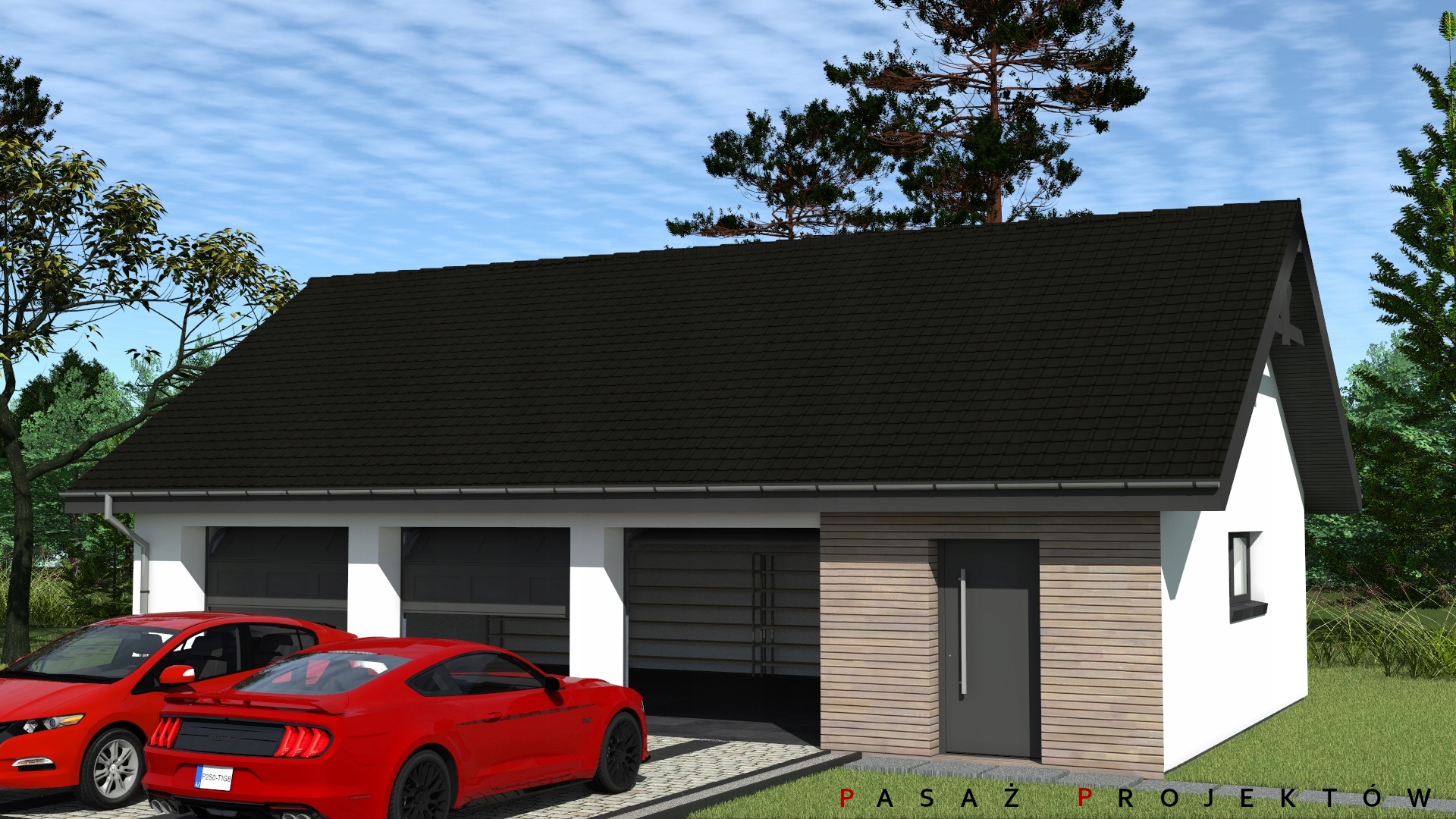 PROJEKT BUDYNKU GARAŻOWO-GOSPODARCZEGO G32S