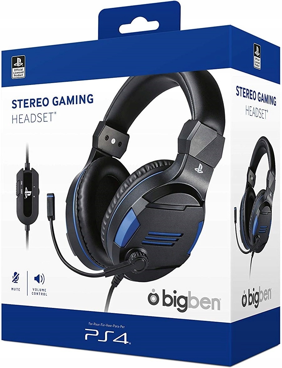 Big Ben Słuchawki PS4 Czarne na licencji Sony