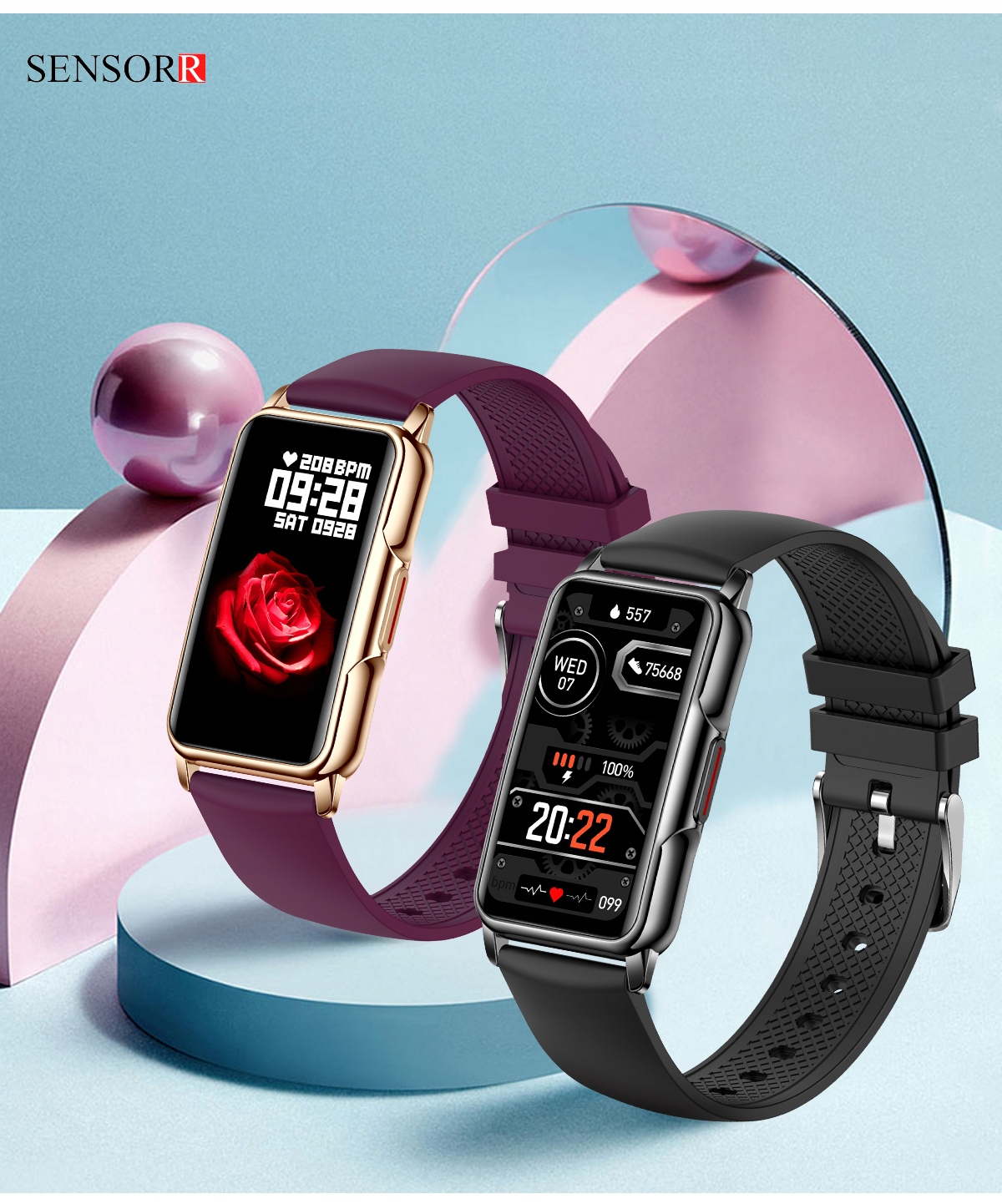 ZEGAREK DAMSKI SMARTWATCH KROKOMIERZ PULSOMETR CIŚNIENIOMIERZ POLSKIE MENU Mechanizm automatyczny