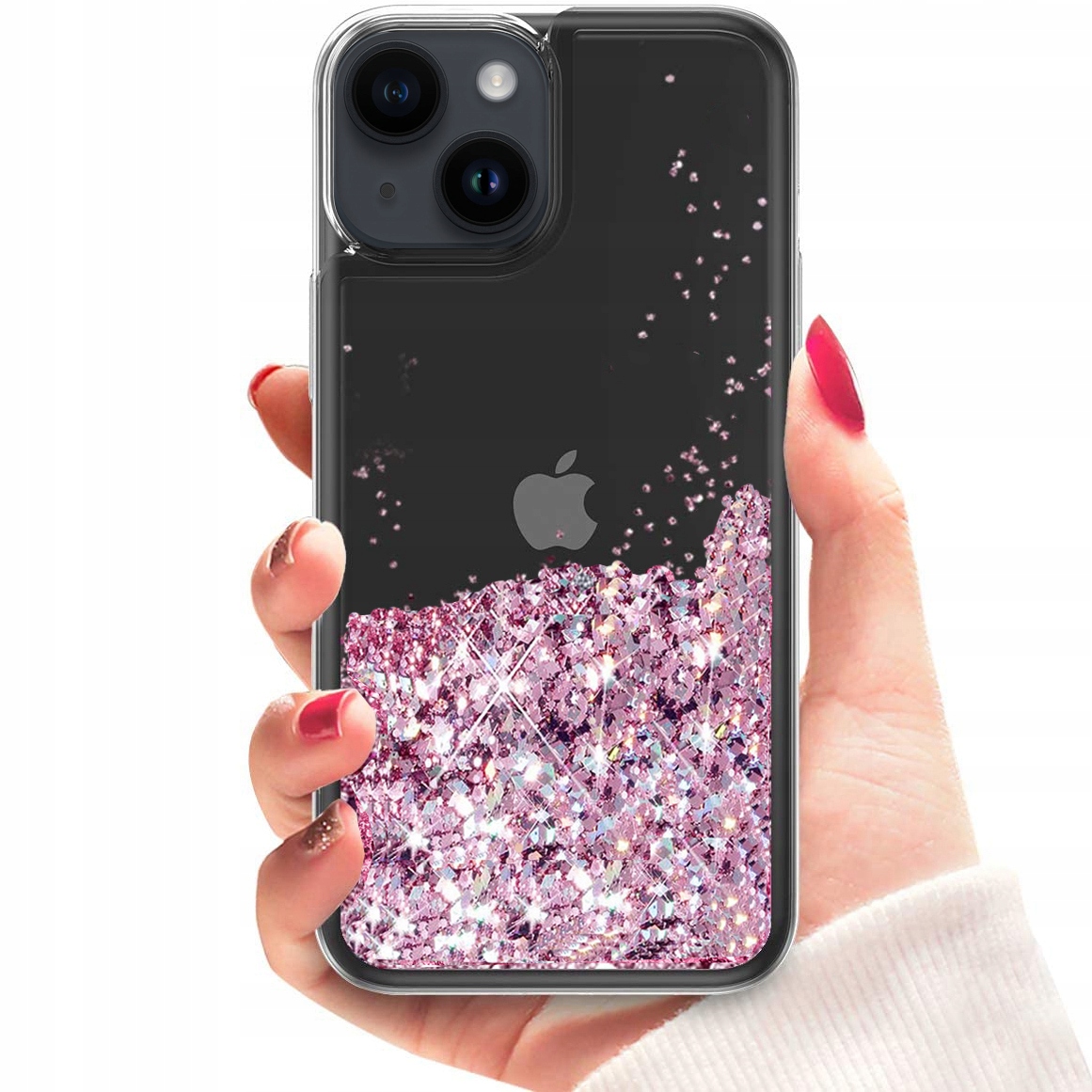 

Etui do iPhone 13 14 Brokat Liquid Case Szkło