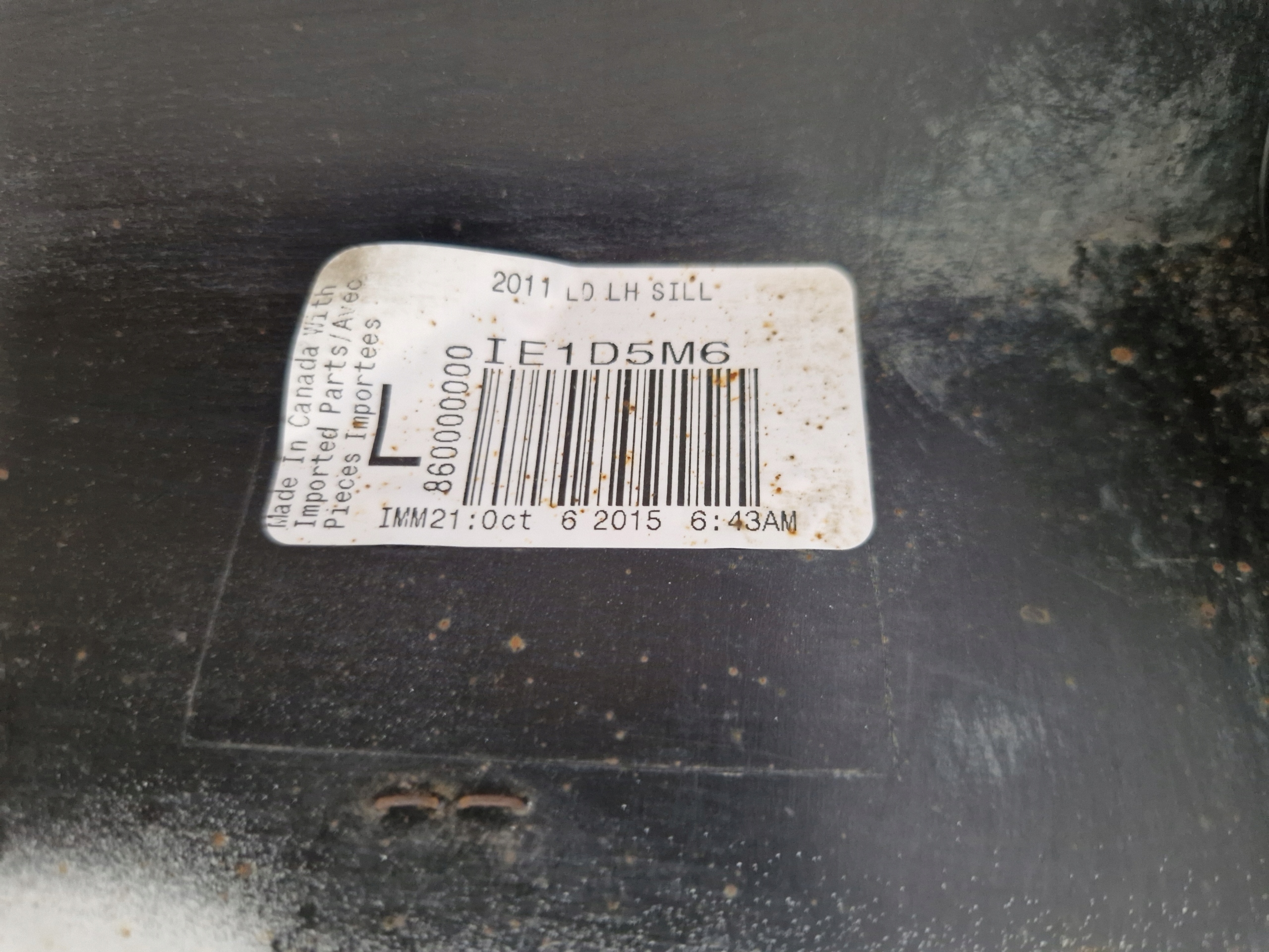 DODGE CHARGER 2015- left moulding threshold threshold original PW7 1LP87TRMAF