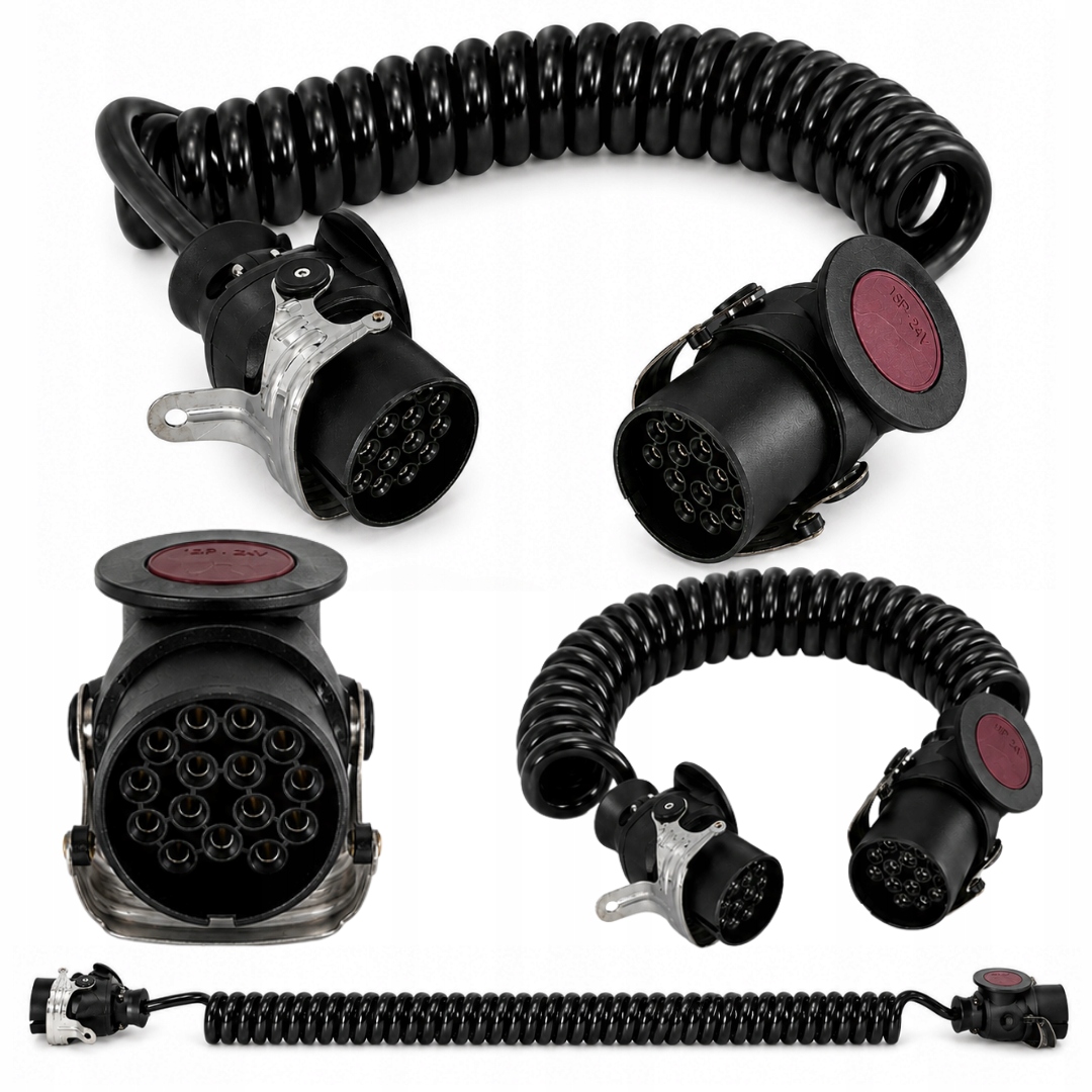 Elektrický spirálový kabel pro nákladní automobil, návěs Tir Adr 15 pinů 15/24V