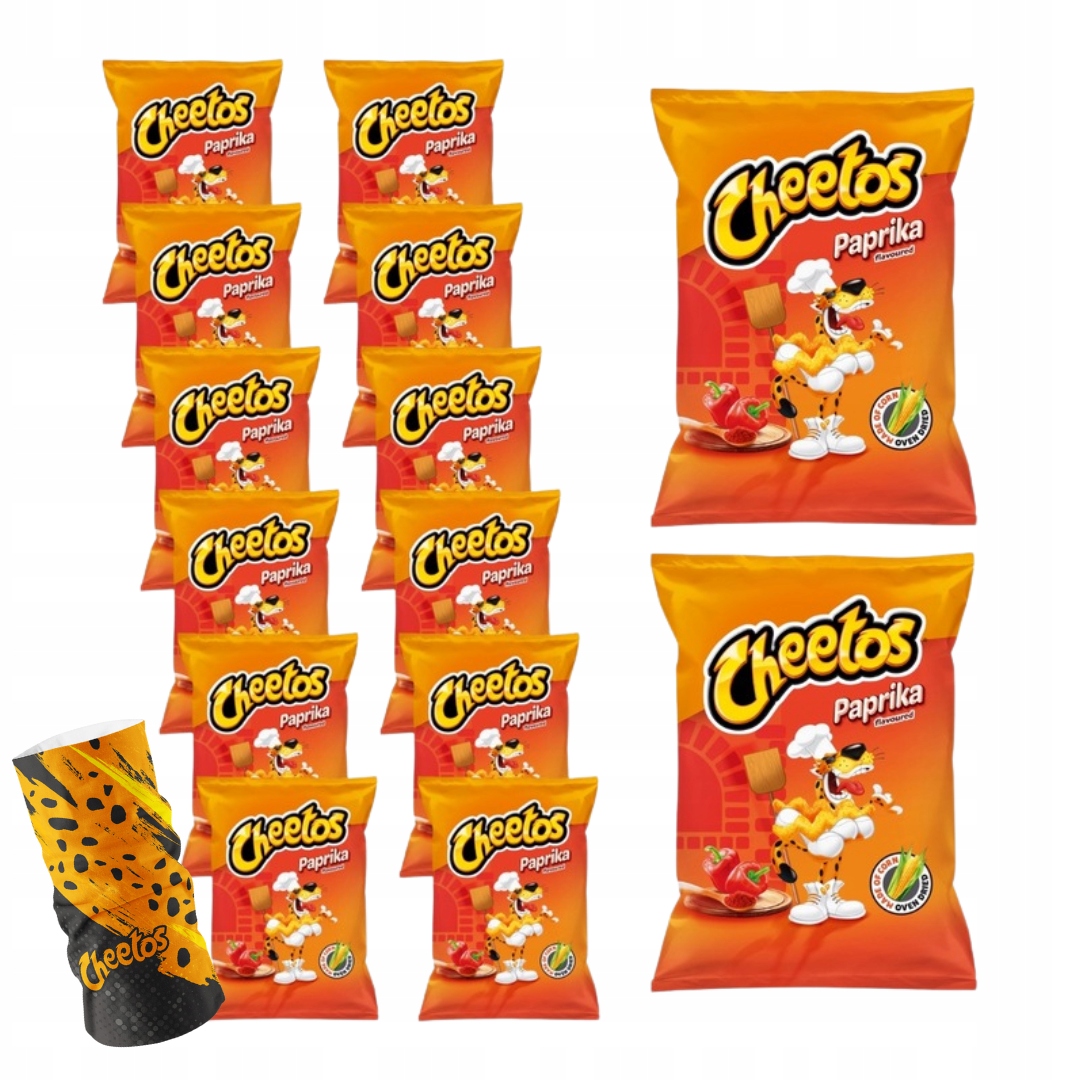 Cheetos o smaku paprykowym Chrupki 14x130g Komin na szyje