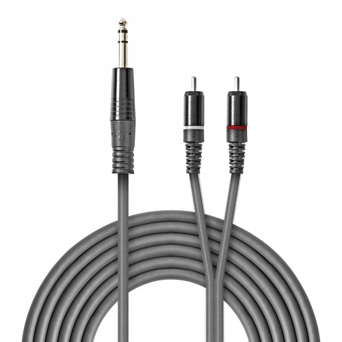 

Jack 6.3mm stereo 2xRCA wt wt 3m kabel Nedis