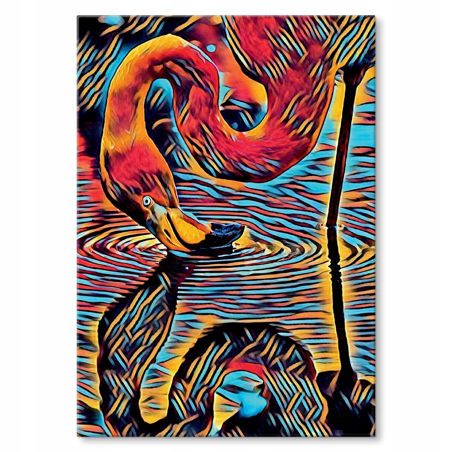 Kovový plakát Plameňák Dárek 42 x 59 cm