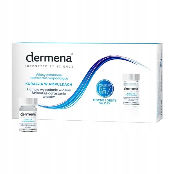 Dermena Hair Care, kuracja do włosów osłabionych, 5 ml, 15 ampułek