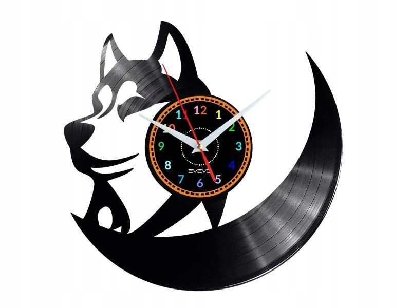 Vlk Nástěnné Hodiny Vinylová Deska Pro Ni Pro Něj Památka Dárek