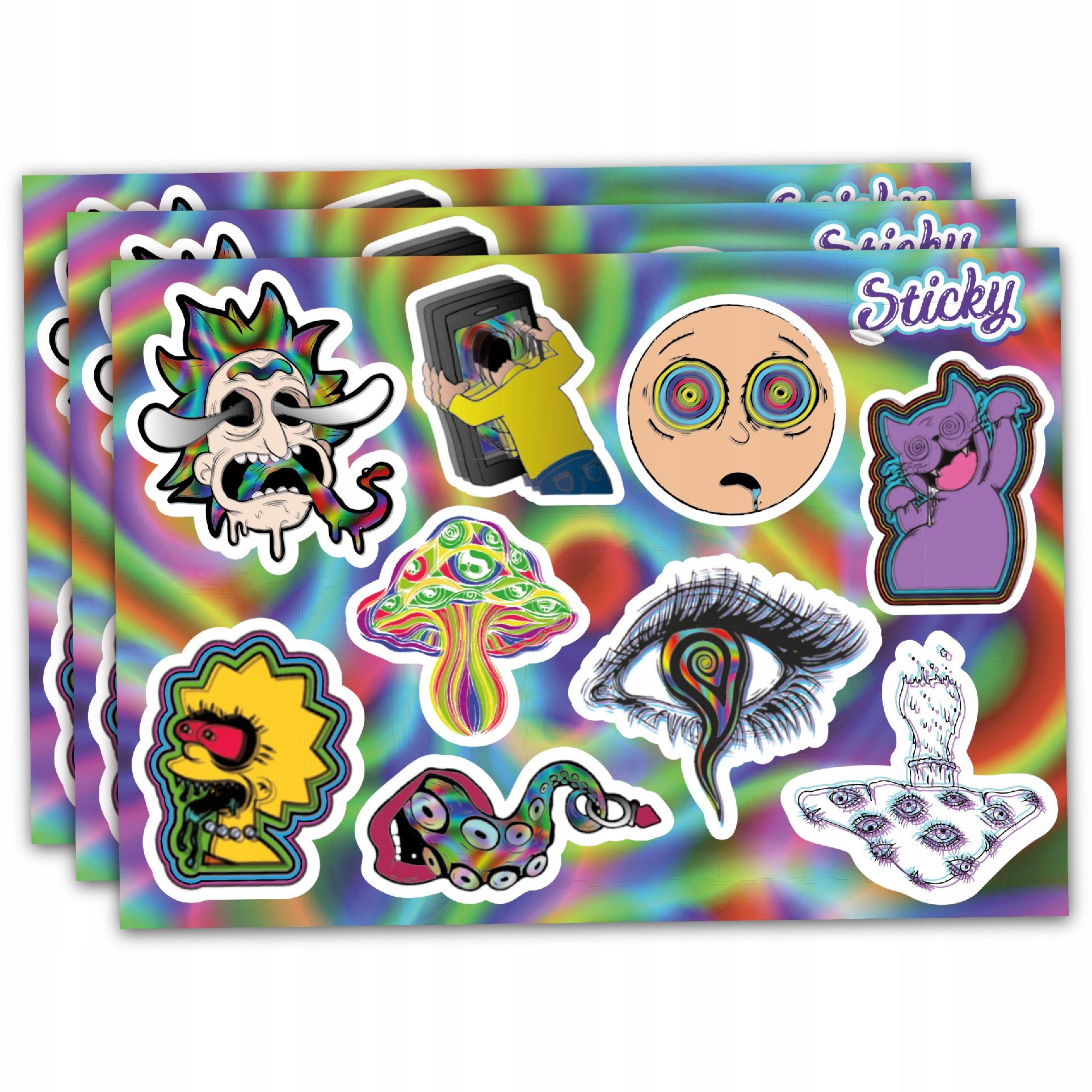 

Naklejki Na Motor psycho Ruszają Się 3D MIX 10 szt