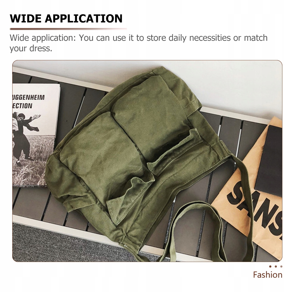 MESSENGER BAG PLECAK ORGANIZER NA RAMIĘ DLA MĘŻCZYZN Wzór dominujący bez wzoru