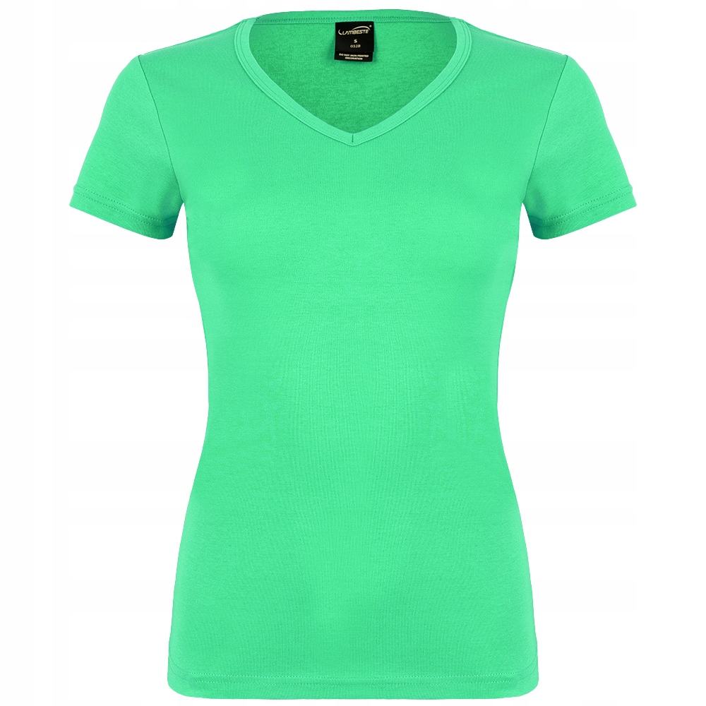 KOSZULKA DAMSKA BLUZKA DEKOLT T-SHIRT KRÓTKI RĘKAW BAWEŁNA SPORTOWA XL Marka Lambeste