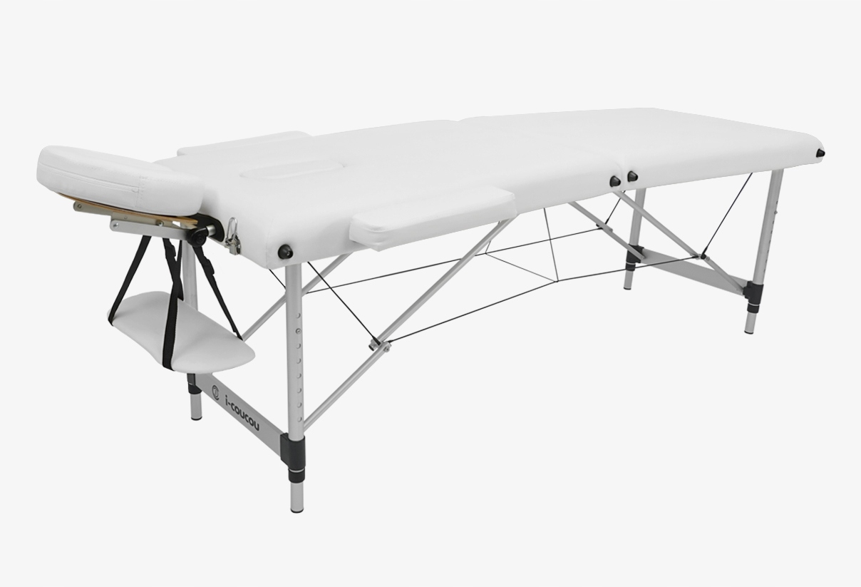 Łóżko Kosmetyczne Stół Masażu Przedłużania Rzęs Brwi Leżanka Składane ALU Model A2