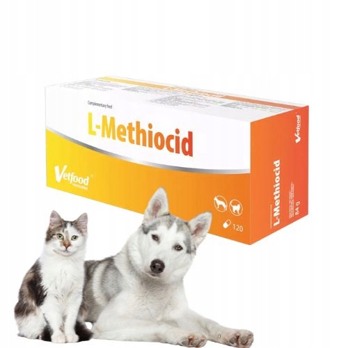 Vetfood L-Methiocid 120 kaps. Układ moczowy suplement dla psa i kota
