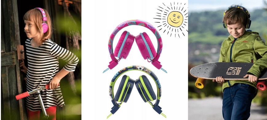 Słuchawki dla dzieci Bluetooth mikrofon do 15h GoGEN HBTM32P Mikrofon tak