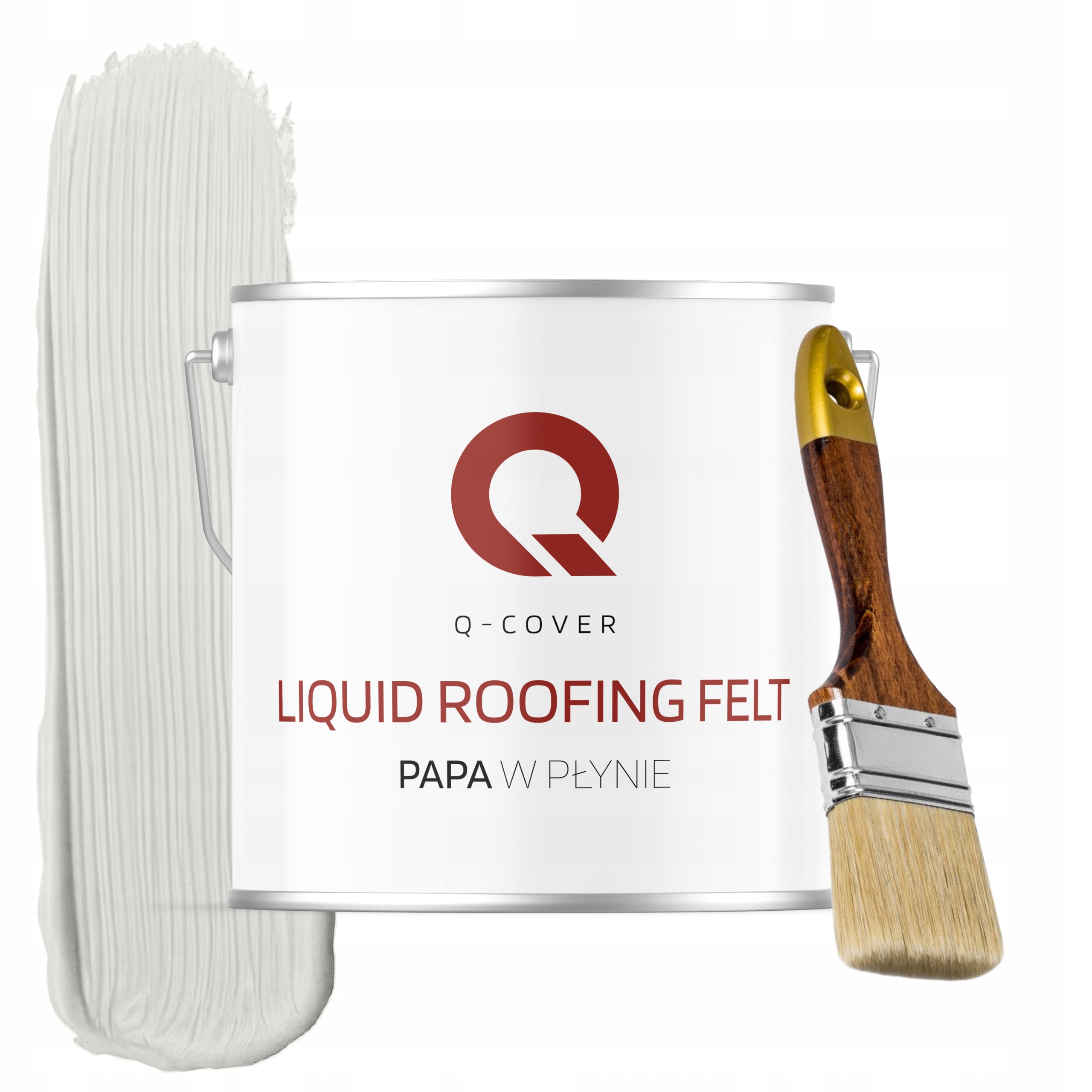 Tekutý tesniaci prostriedok 5 kg Spoľahlivý pre strešný plech Biela cestná štetec