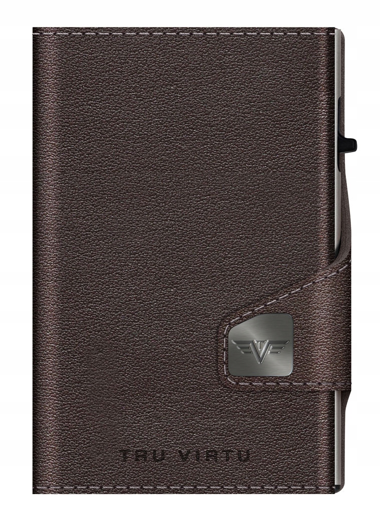 Peněženka Click & Slide Sleek Nappa Brown/Silver