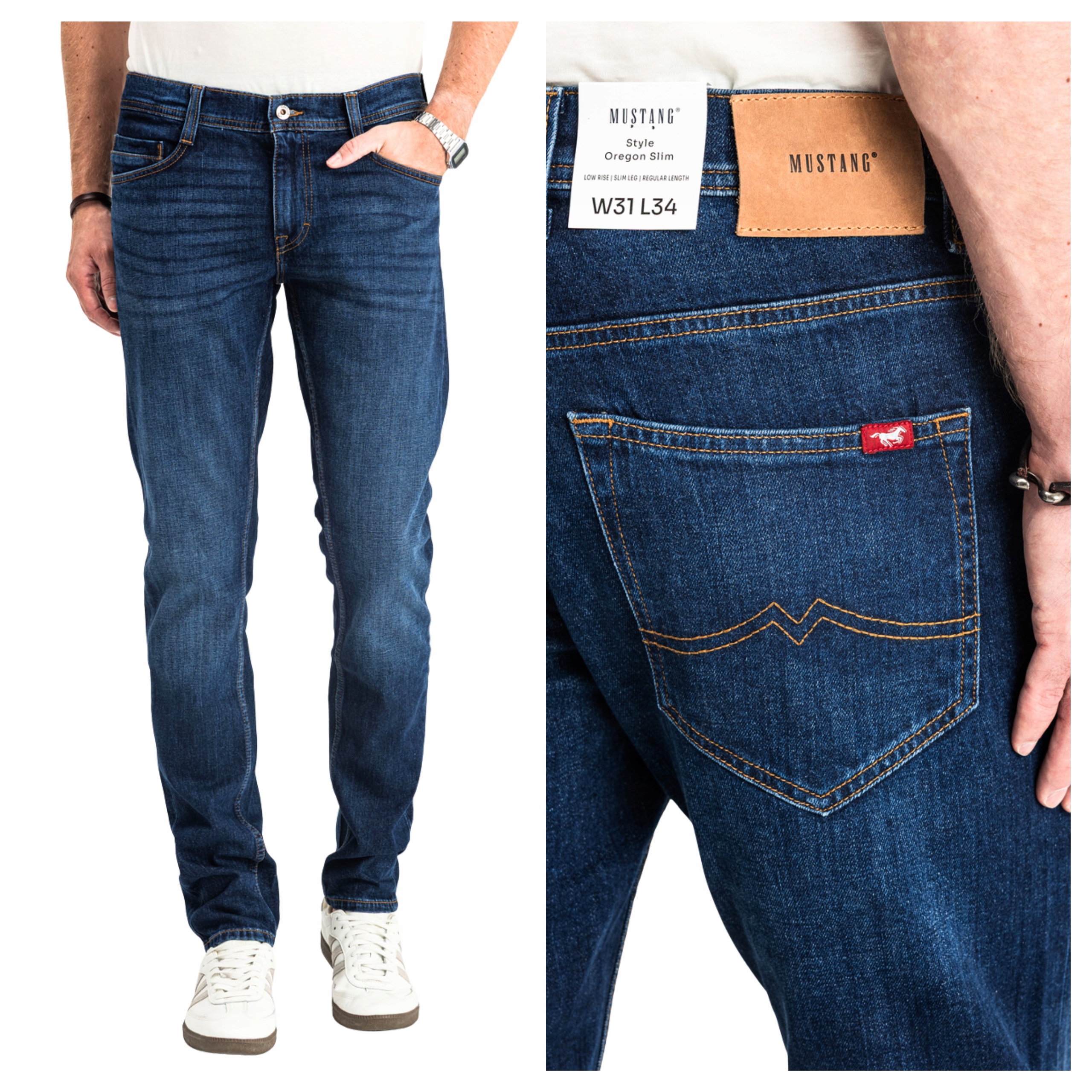 Mustang Oregon Slim Fit Pánské Džínové kalhoty Přiléhavé Zúžené W30 L30