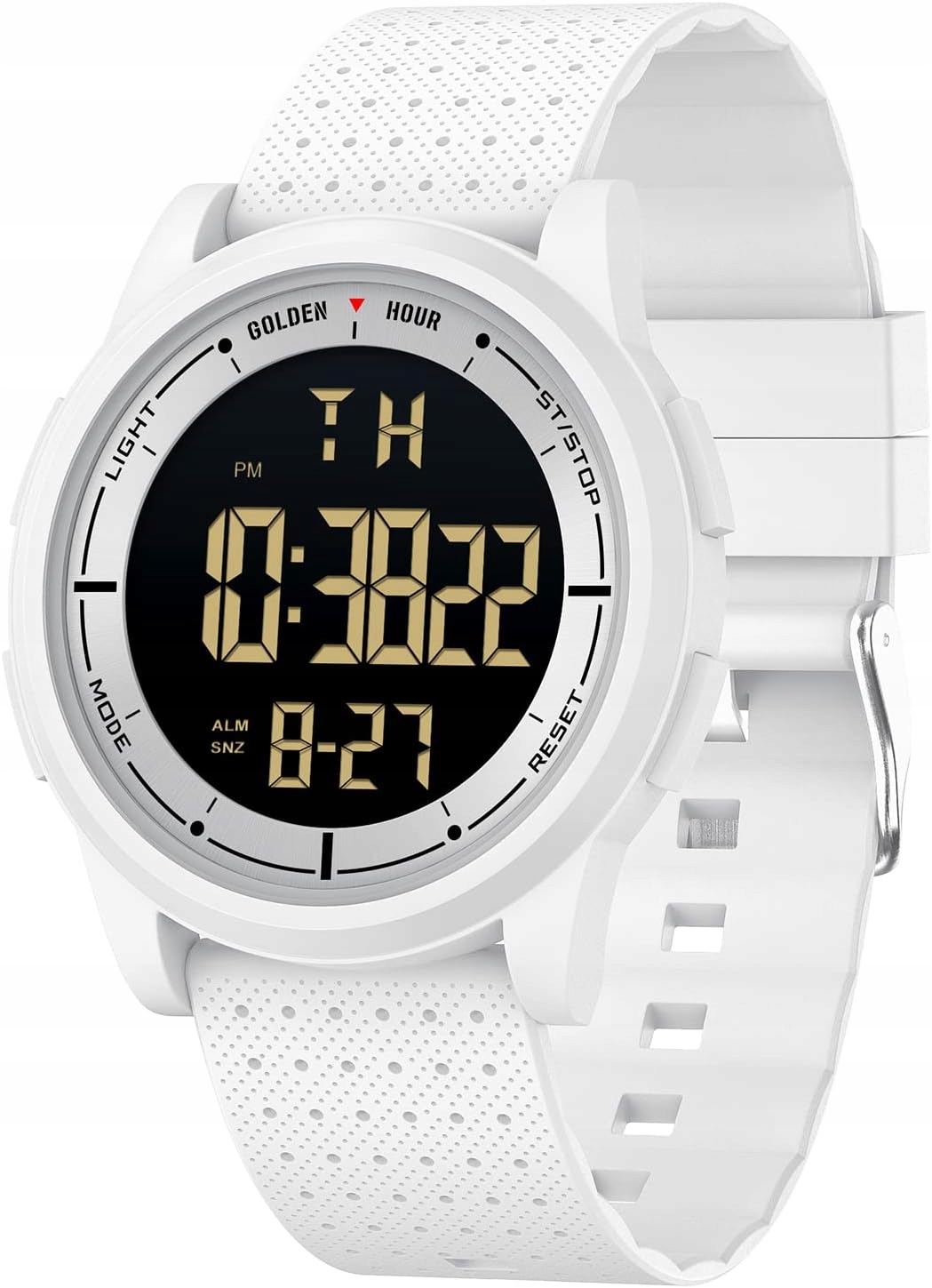 Unisex Digitální Sport Hodinky 5ATM Ultra Tenké Led Bílé