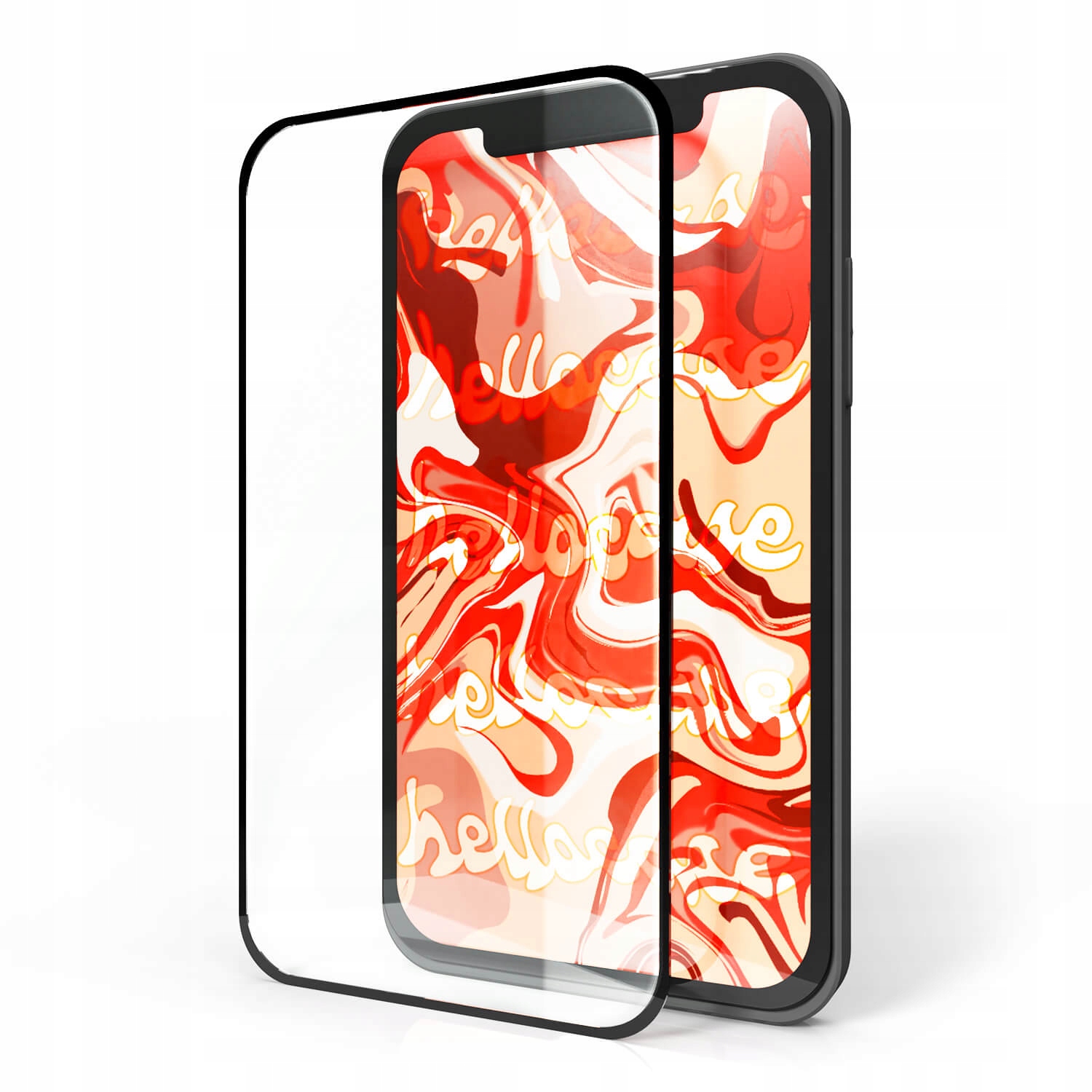 ETUI PANCERNE DO IPHONE 13 CZARNE OBUDOWA ARMOR HOLDER RING CASE + SZKŁO 9H Typ plecki