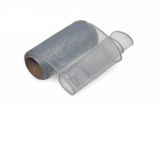 

Organza obszywana, gładka Ice Silver