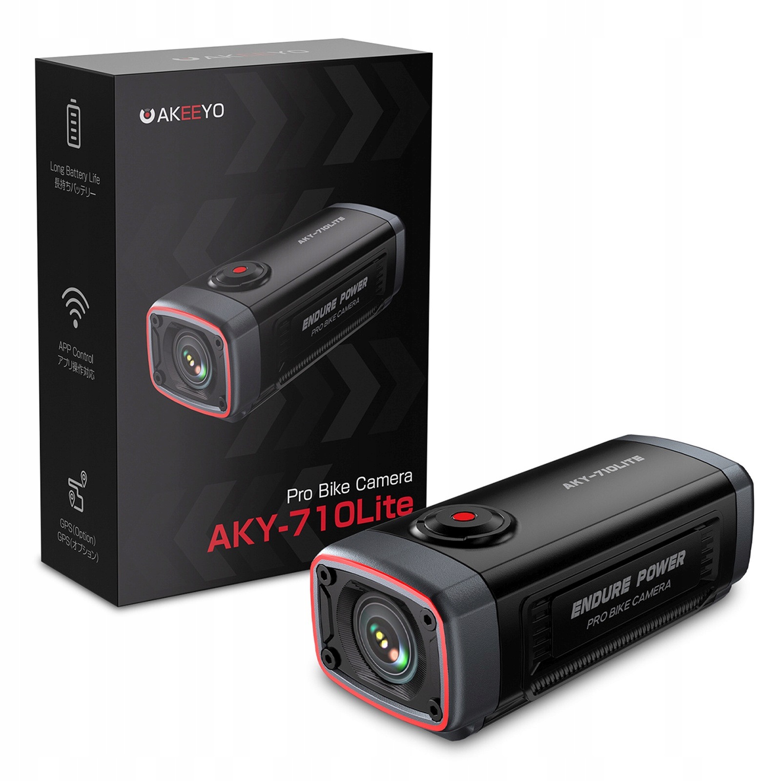 Športová kamera Akeeyo 710 Lite 1080P na riadidlá bicykla čierna WiFi IP66