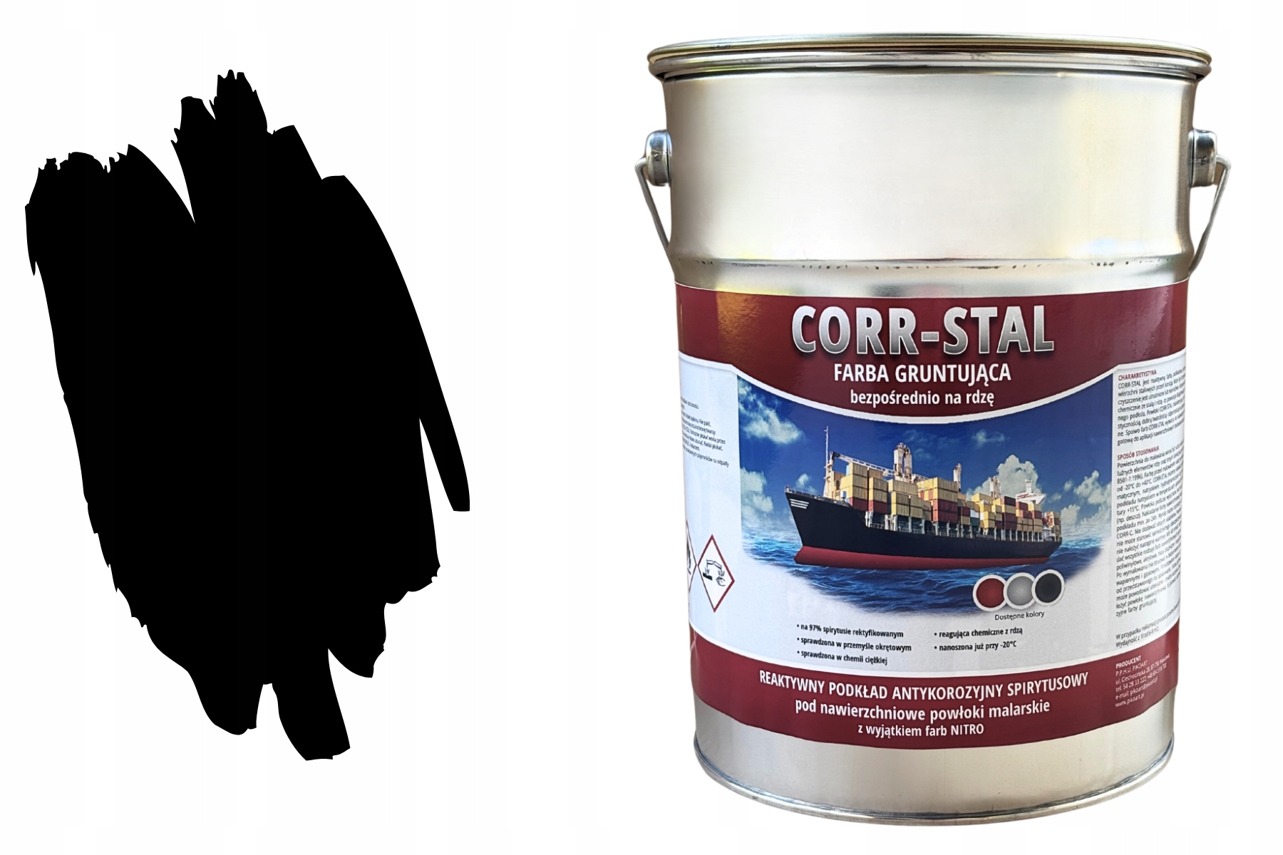 Barva na kov a rez podkladová lodní antikorozní Černá 5L