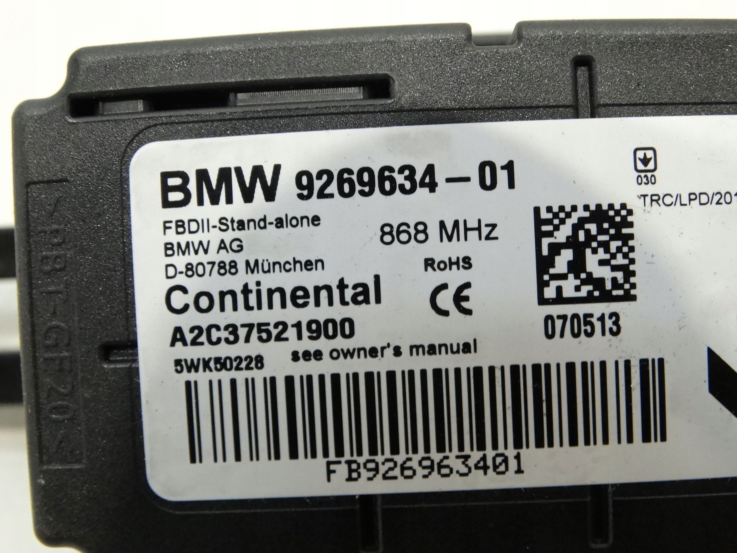 module alarm module control unit BMW F20 2.0D 2013R. 9269634-01