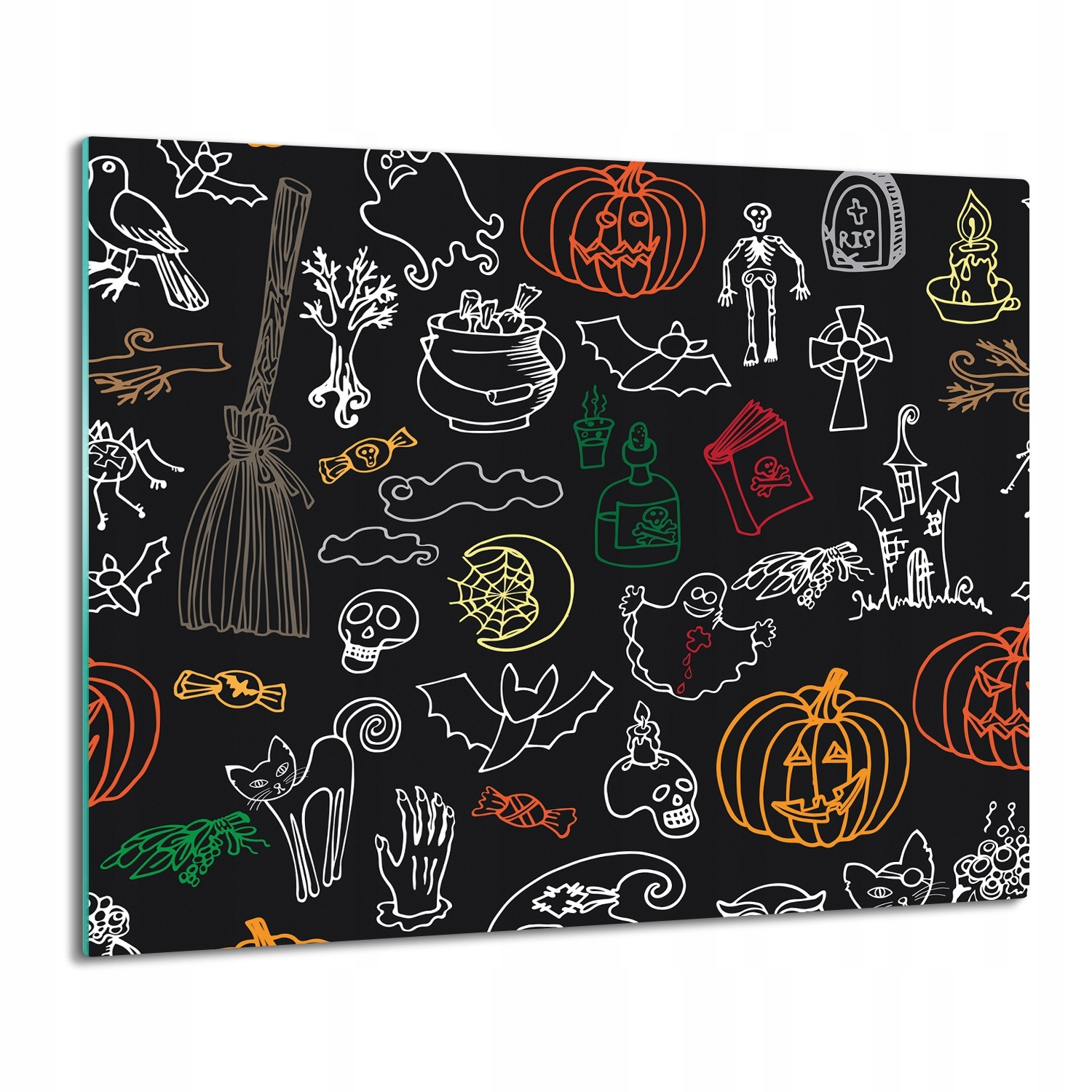 Kryt na indukční varnou desku Znaky Halloween 60x52