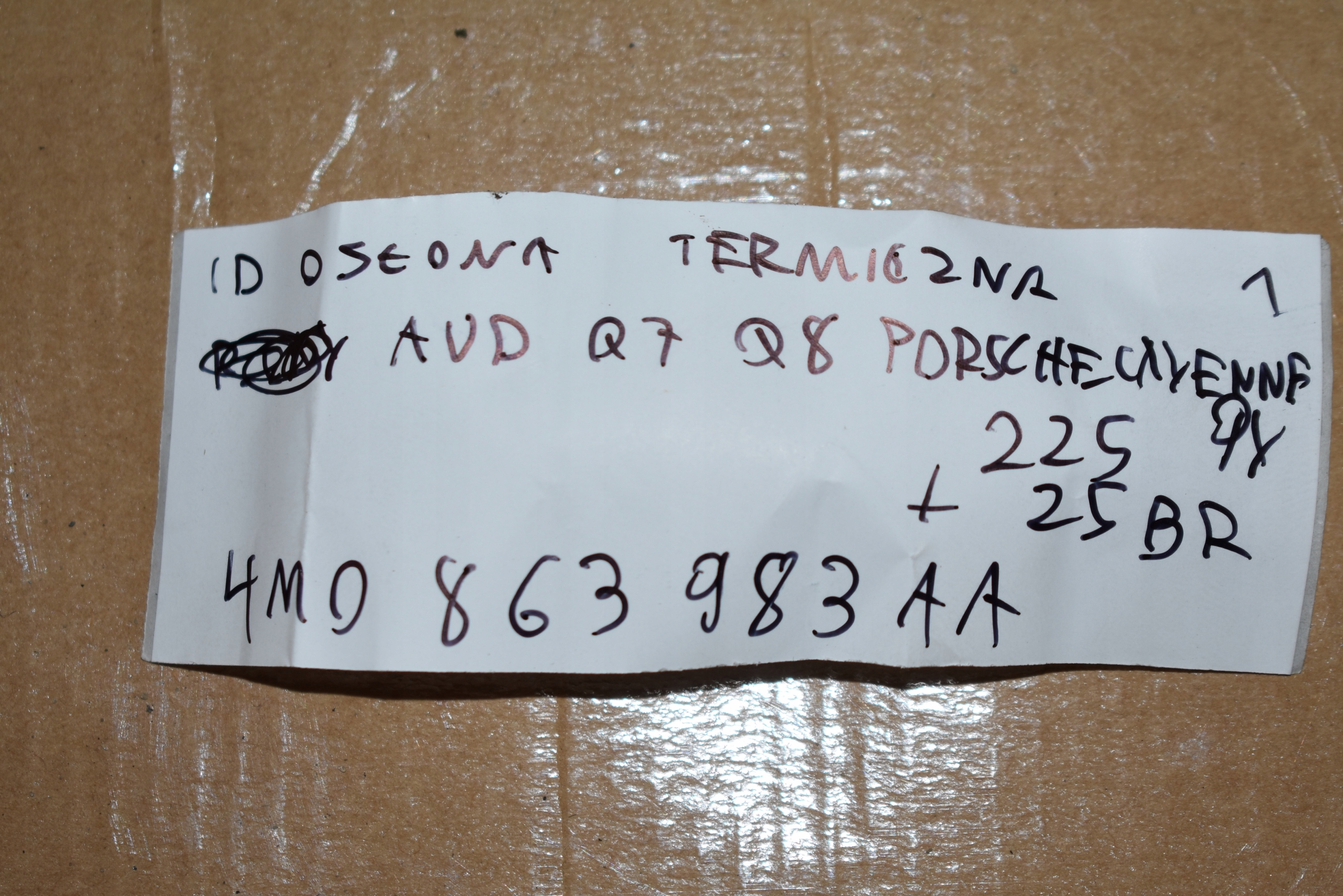IDEALNA Blende Abdeckung TERMICZNA PORSCHE CAYENNE 9Y AUDI Q7 Q8 1