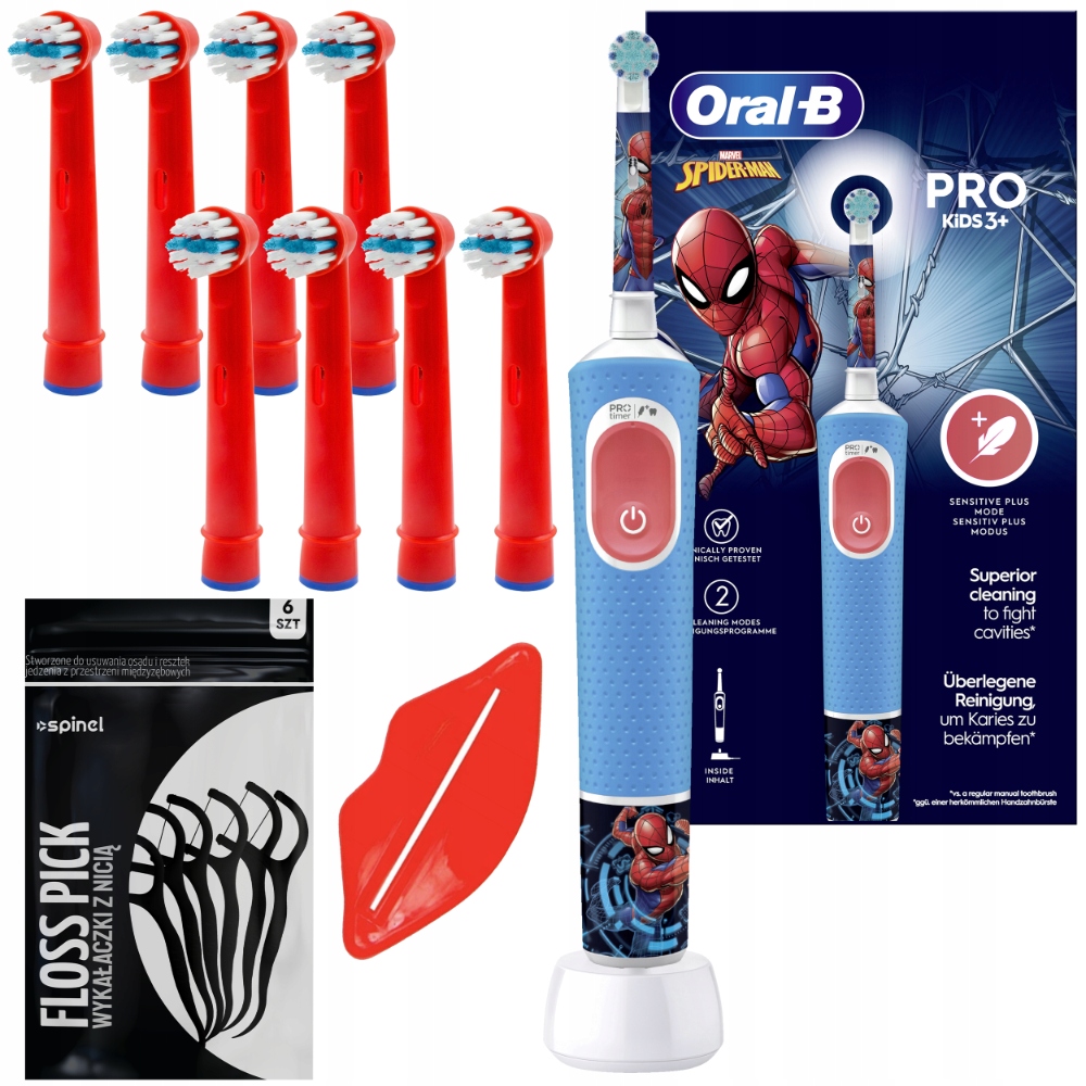 Szczoteczka Do Zębów Oral-b Vitality Pro 103 Kids Spiderman Dodatki