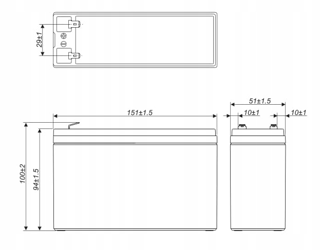 AKUMULATOR BATERIA PRZEMYSŁOWY MWPOWER MWH 12V 6Ah MWH5-12L MWH5 ALARM UPS Kod producenta MWH 5-12L