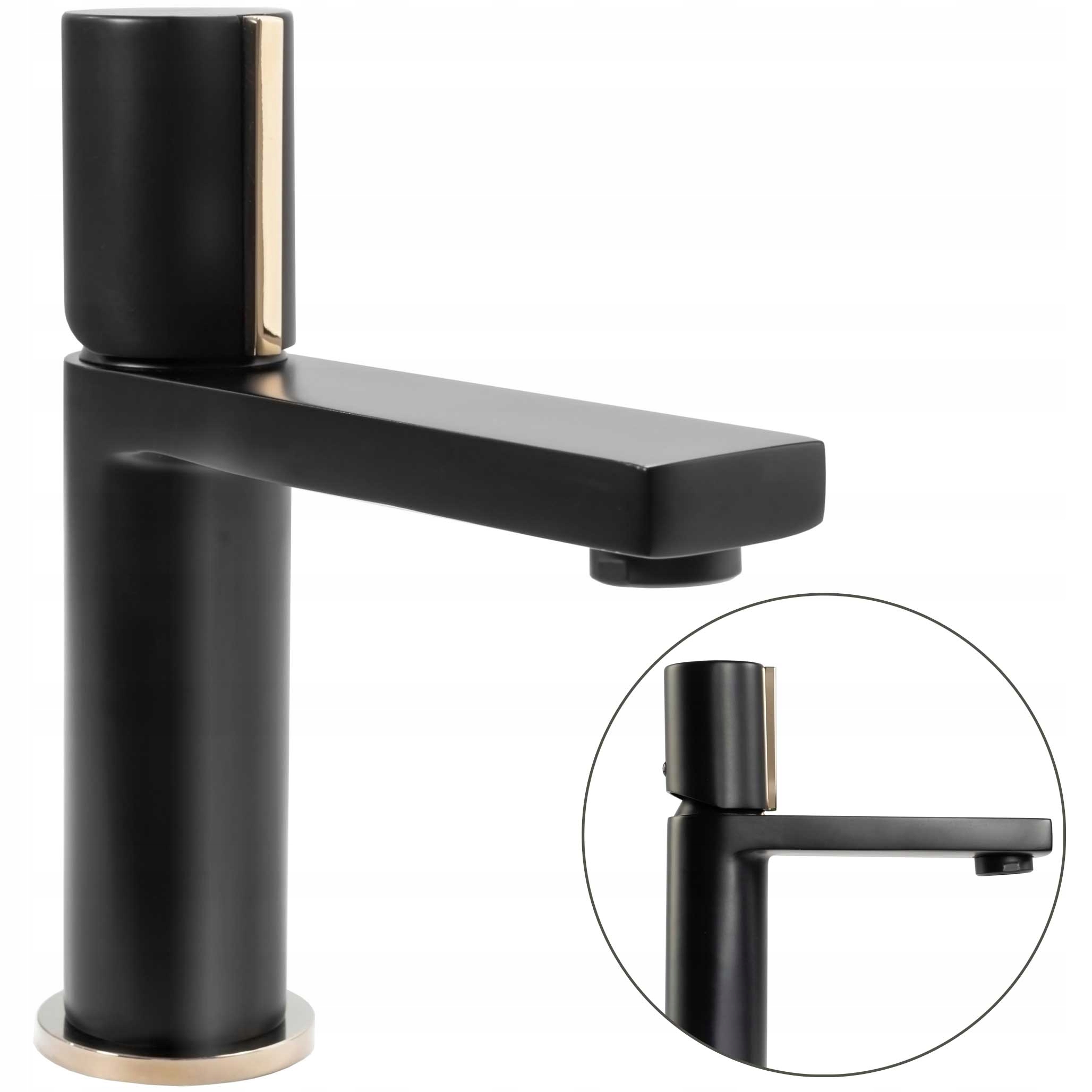 Umývadlová batéria Čierna Zlatá Nízka Do Umývadla Rea Icon Matná