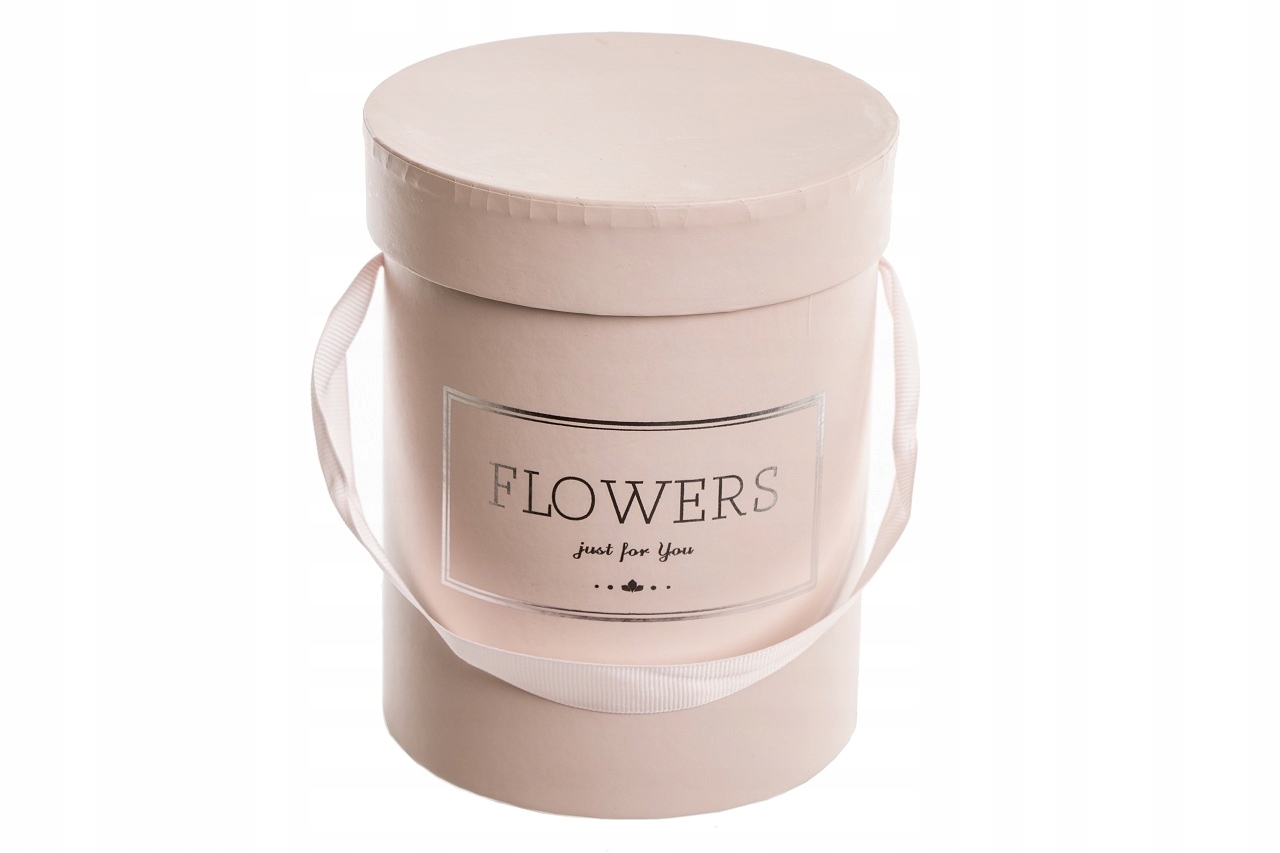 Pudełko okrągłe - Flowerbox - róż pink