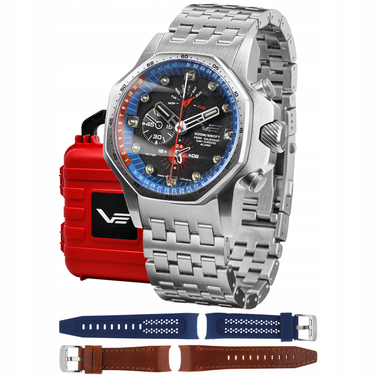 Pánské Hodinky Vostok Europe YM86-640A696B stříbrný náramek
