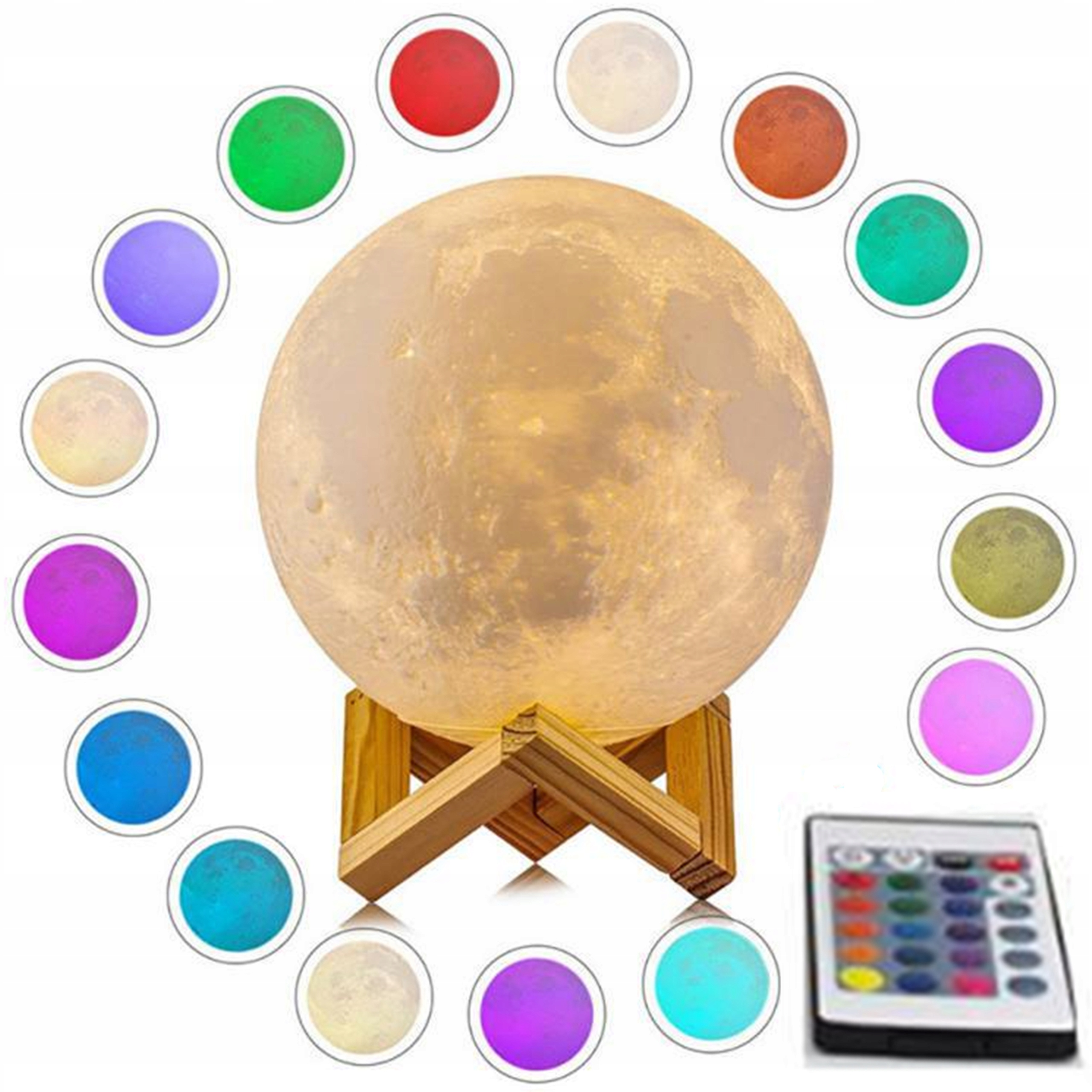 

Lampka Nocna 3D Księżyc 48cm Moonlight Rgb pilot