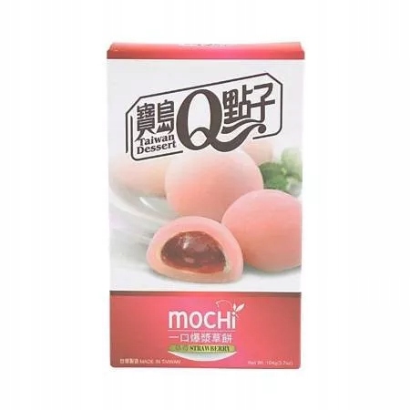 

Mochi ryżowe ciastka Truskawka 104g