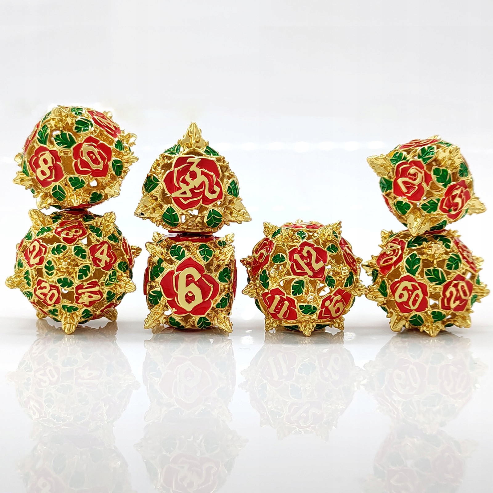 RÓŻANY OGRÓD ZESTAW 7 METALOWYCH KOŚCI RPG Producent RGFK