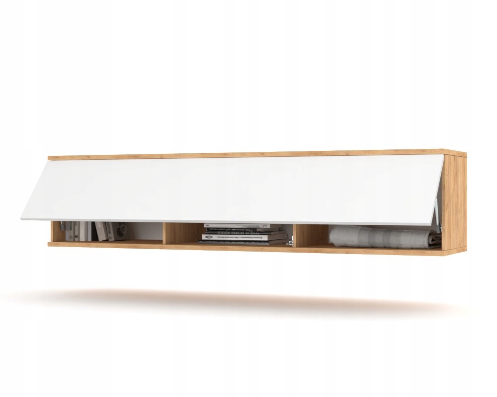 Závěsná Rtv skříňka Komoda do obývacího pokoje Simply Horizontální Craft Bílá Mat 180