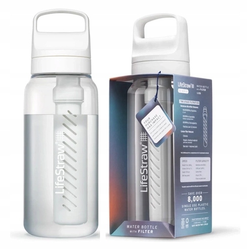 Butelka Filtrująca Bidon na Wodę LifeStraw Go 2.0 1L 1000ml Przeźroczysta