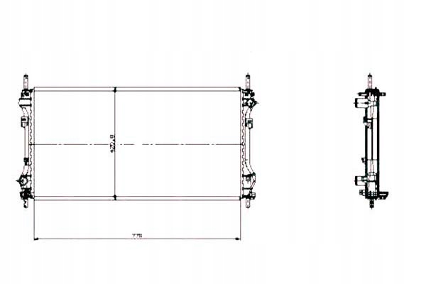 NRF CHŁODNICA SILNIKA FORD TRANSIT 2.0D-2.4D 01.00