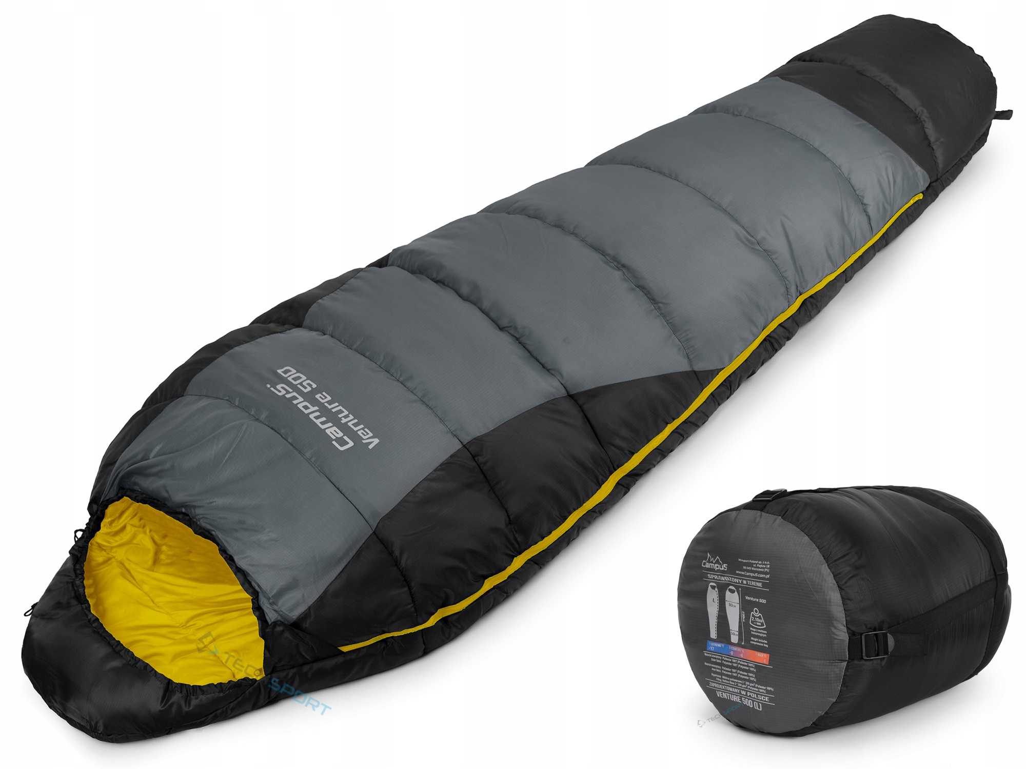 Teplý Zimní Spací Pytel Campus Venture 500 až -17 °C