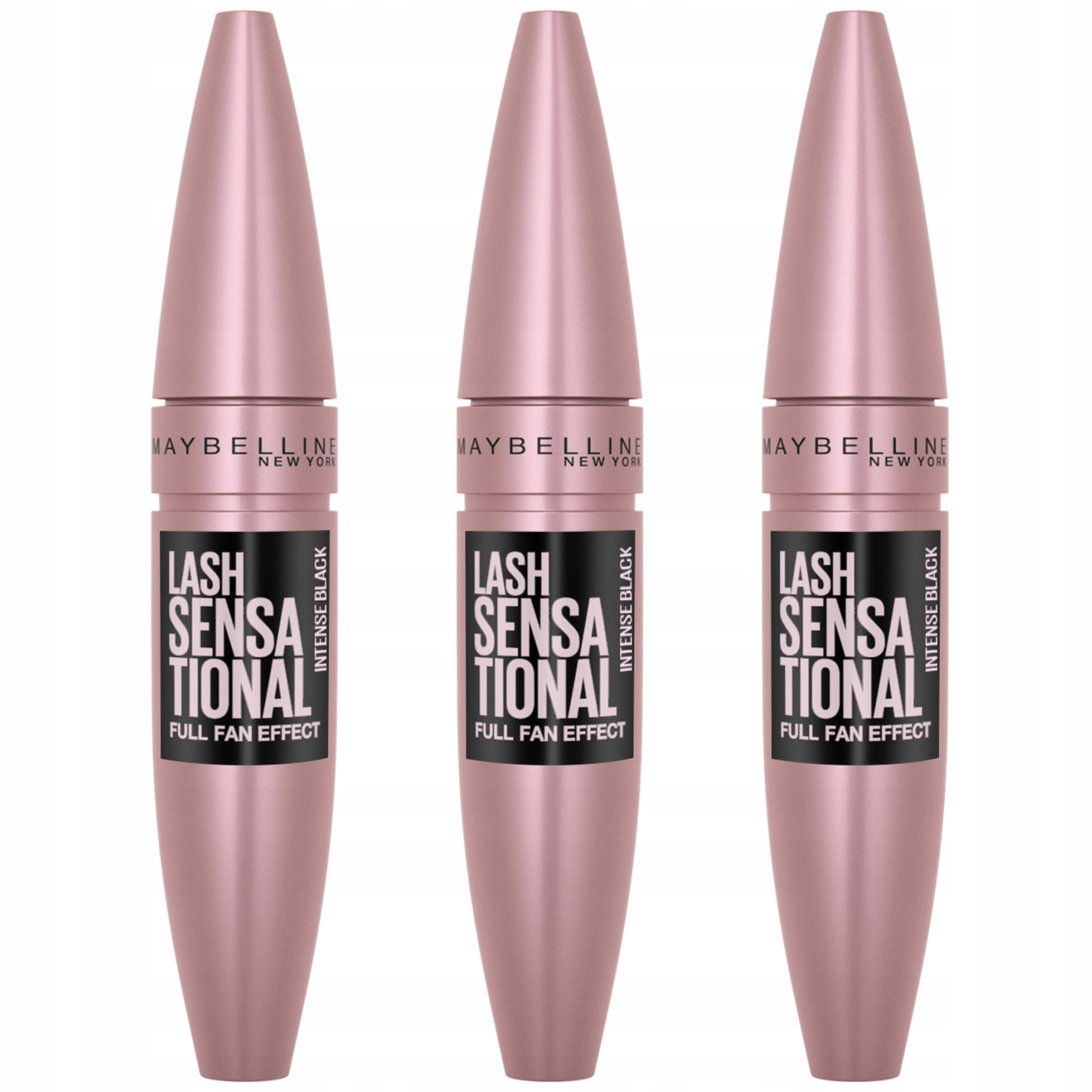 Zestaw 3x Maybelline Lash Sensational Intense Black Czarny Tusz Do Rzęs