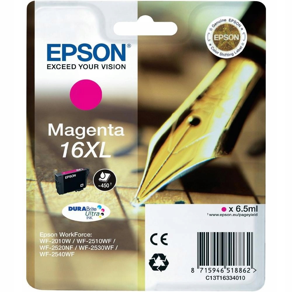 Wkład Toner Epson C13T16334010 czerwony (magenta) Epson