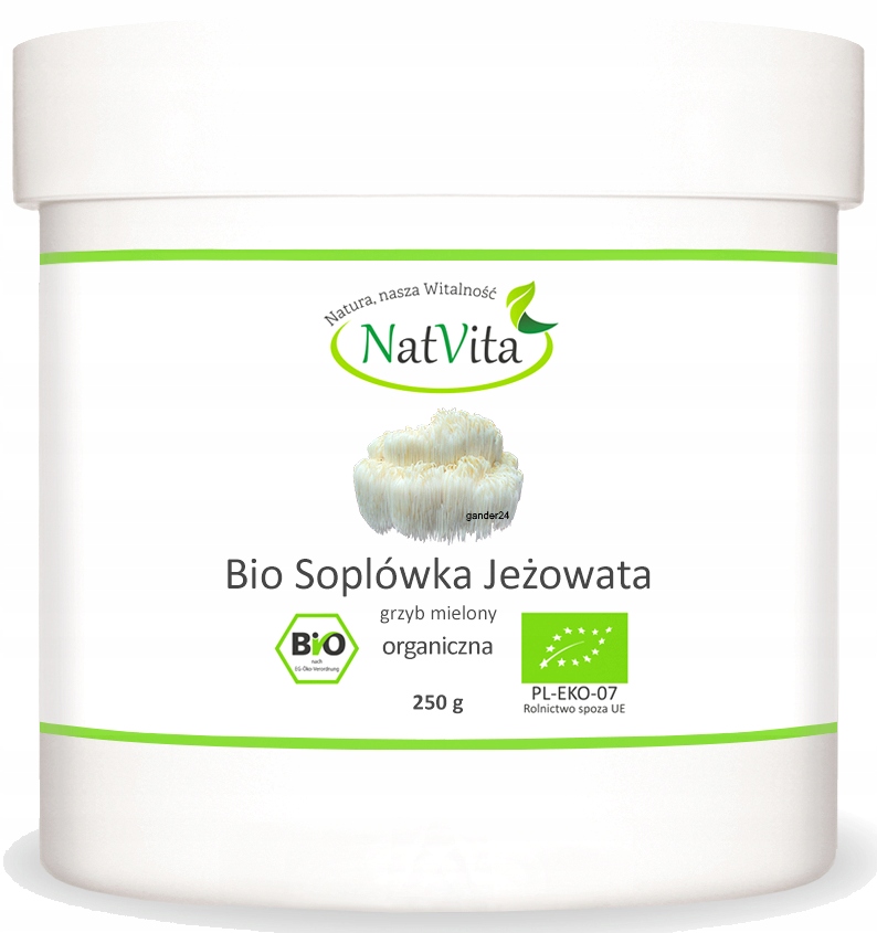 

NatVita Soplówka Jeżowata Bio Grzyb proszek 250g