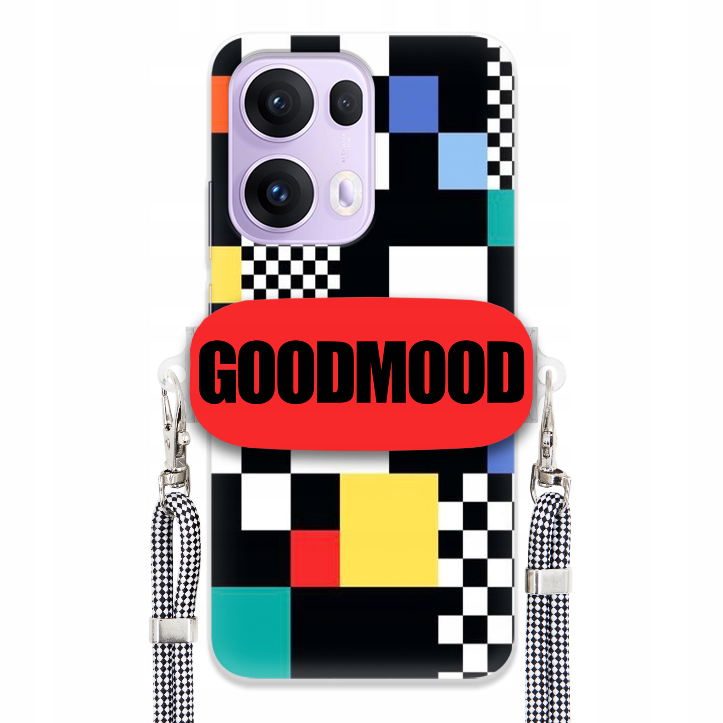 Puzdro Pre Oppo Reno 13 Pro 5G Puzdro Držiak Vodítko Na Telefón Pixelart Vzory