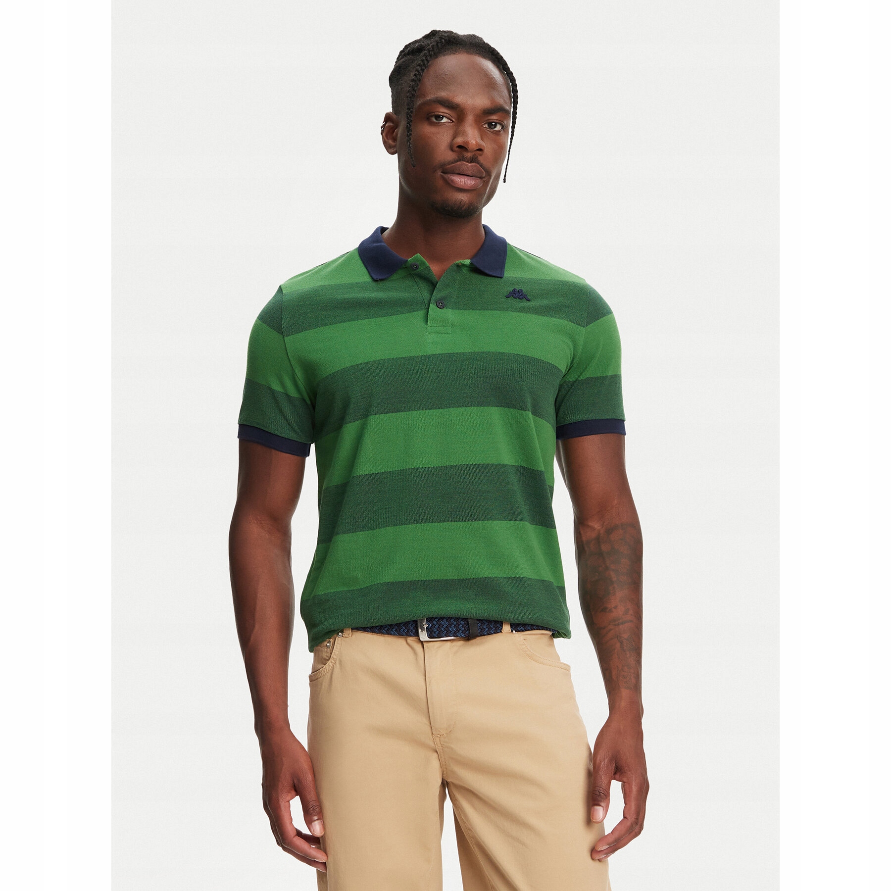 Robe di Kappa Męskie Polo Zielony 64126KW