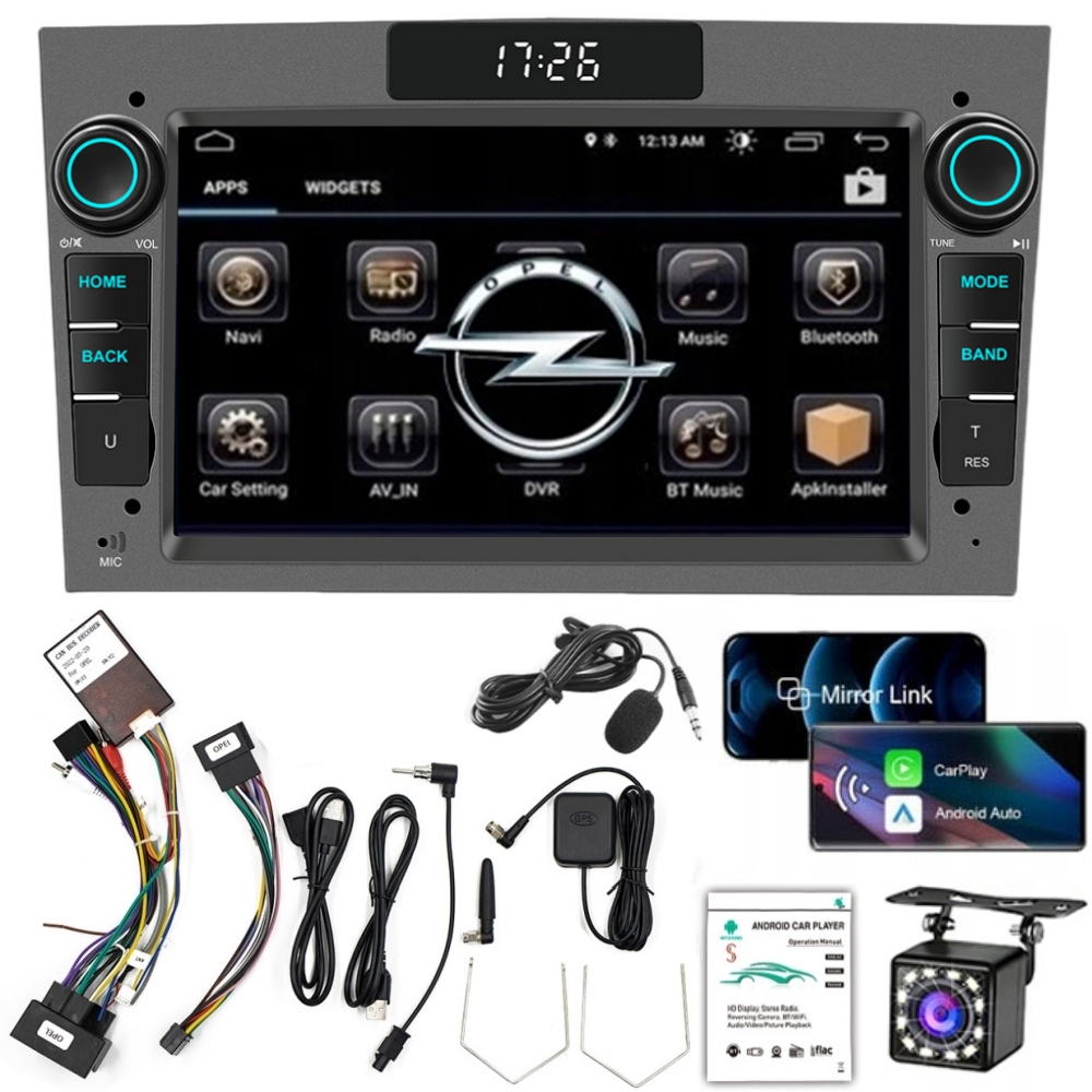 Rádio Android 13 Opel Vectra C Zafira Astra H Vivaro Meriva Antara Signum