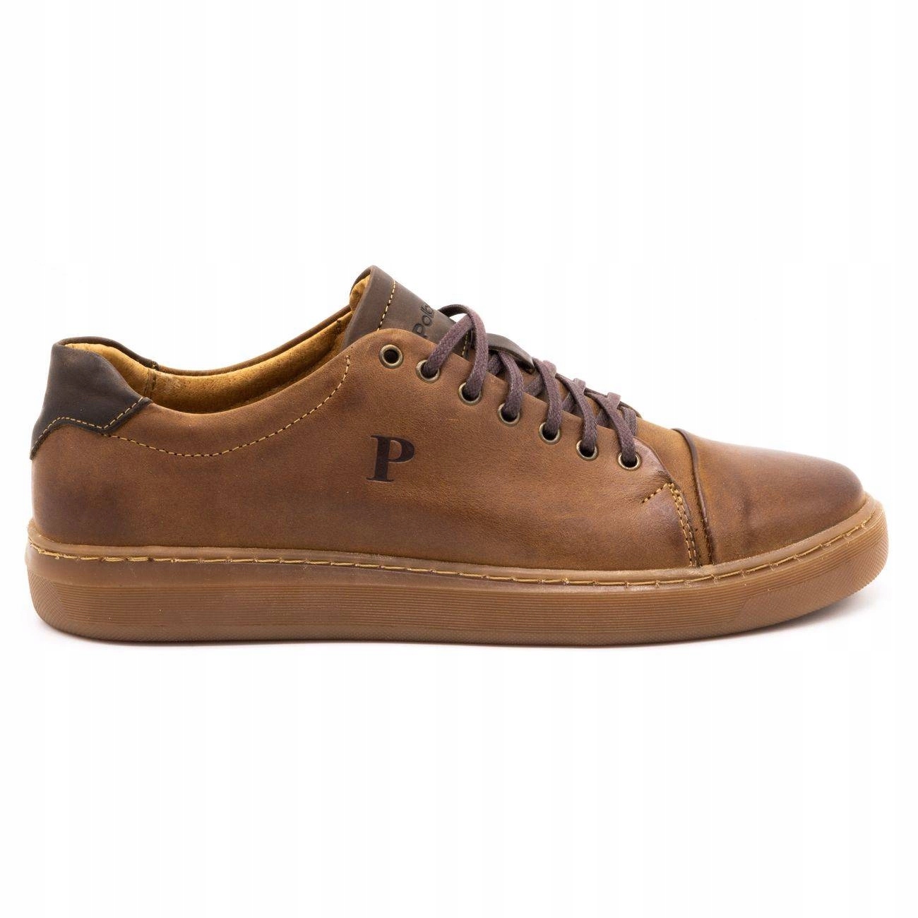 

Buty Męskie Casual Skóra Polskie 2109 Camel 45