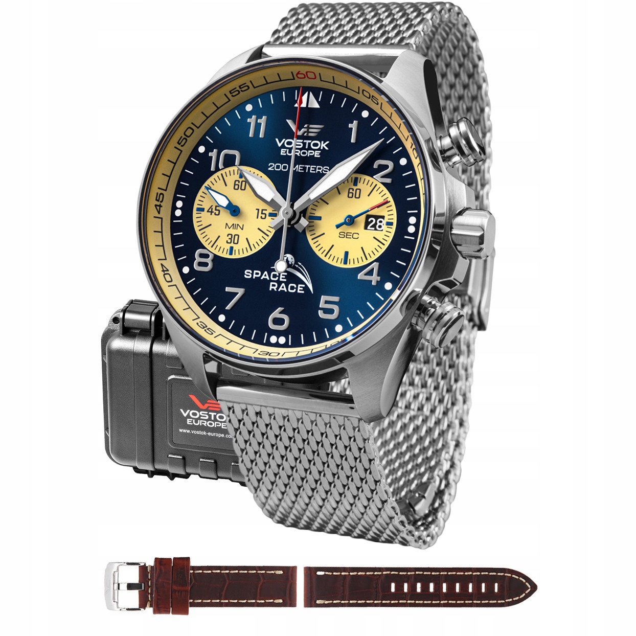 Pánské Hodinky Vostok Europe 6S21-325A667-SET stříbrný náramek